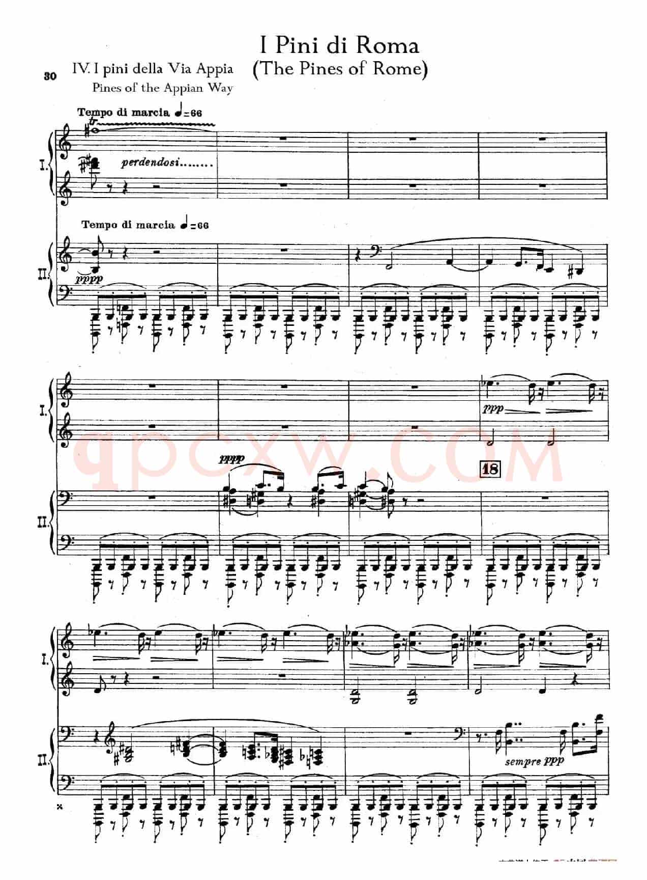 The Pines of Rome(交响诗《罗马的松树》·双钢琴)(第四部分:阿皮亚大道上的松树)