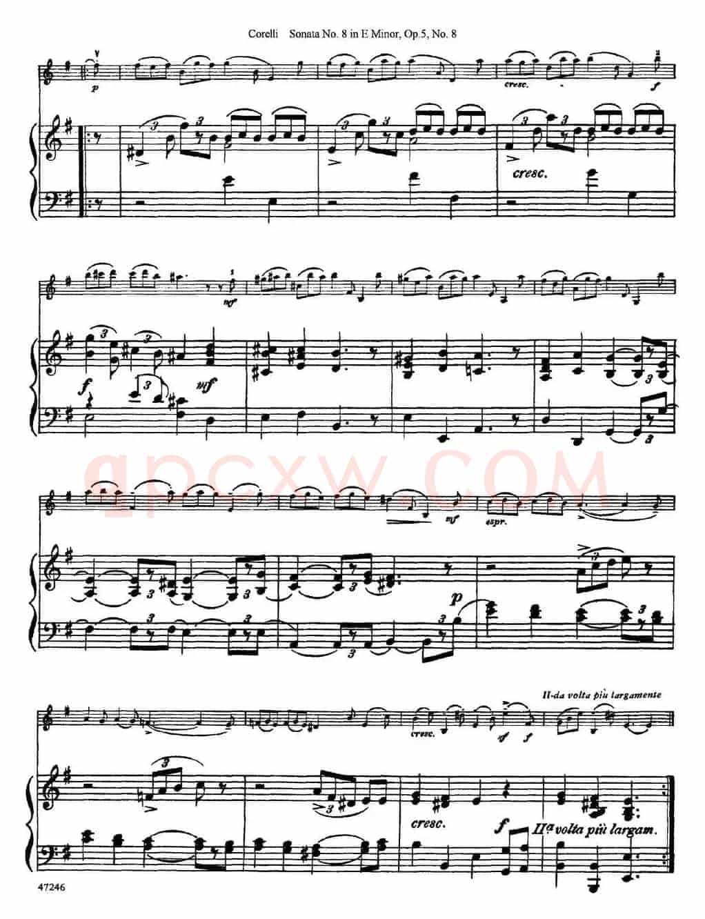 Sonata No.8 in E Minor Op.5 No.8（小提琴+钢琴伴奏）