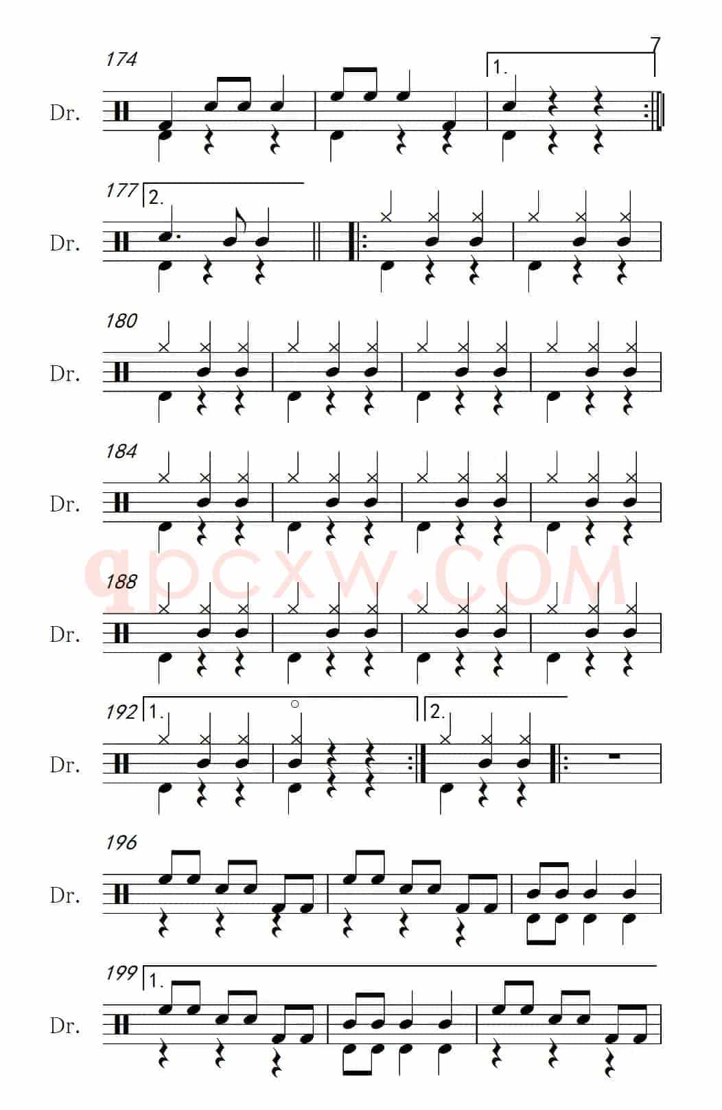 [法]溜冰圆舞曲（架子鼓谱）