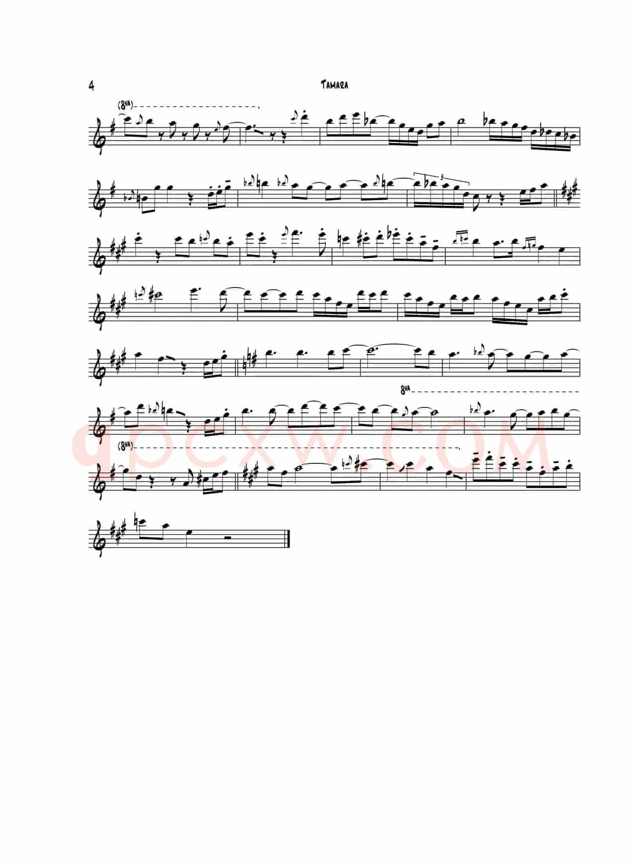 Tamara（中音萨克斯）