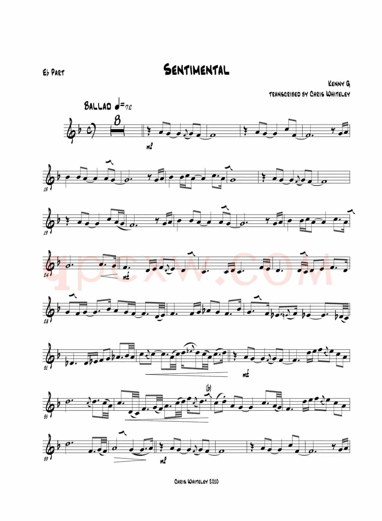 Sentimental（Eb Part）