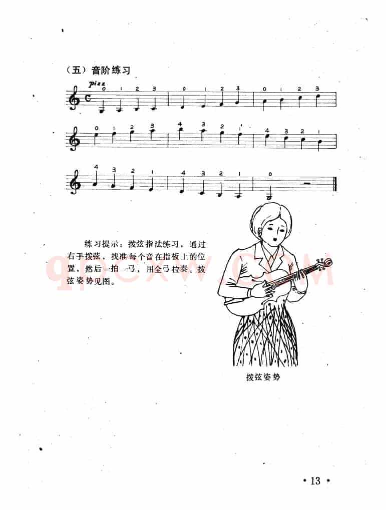 拨弦指法练习