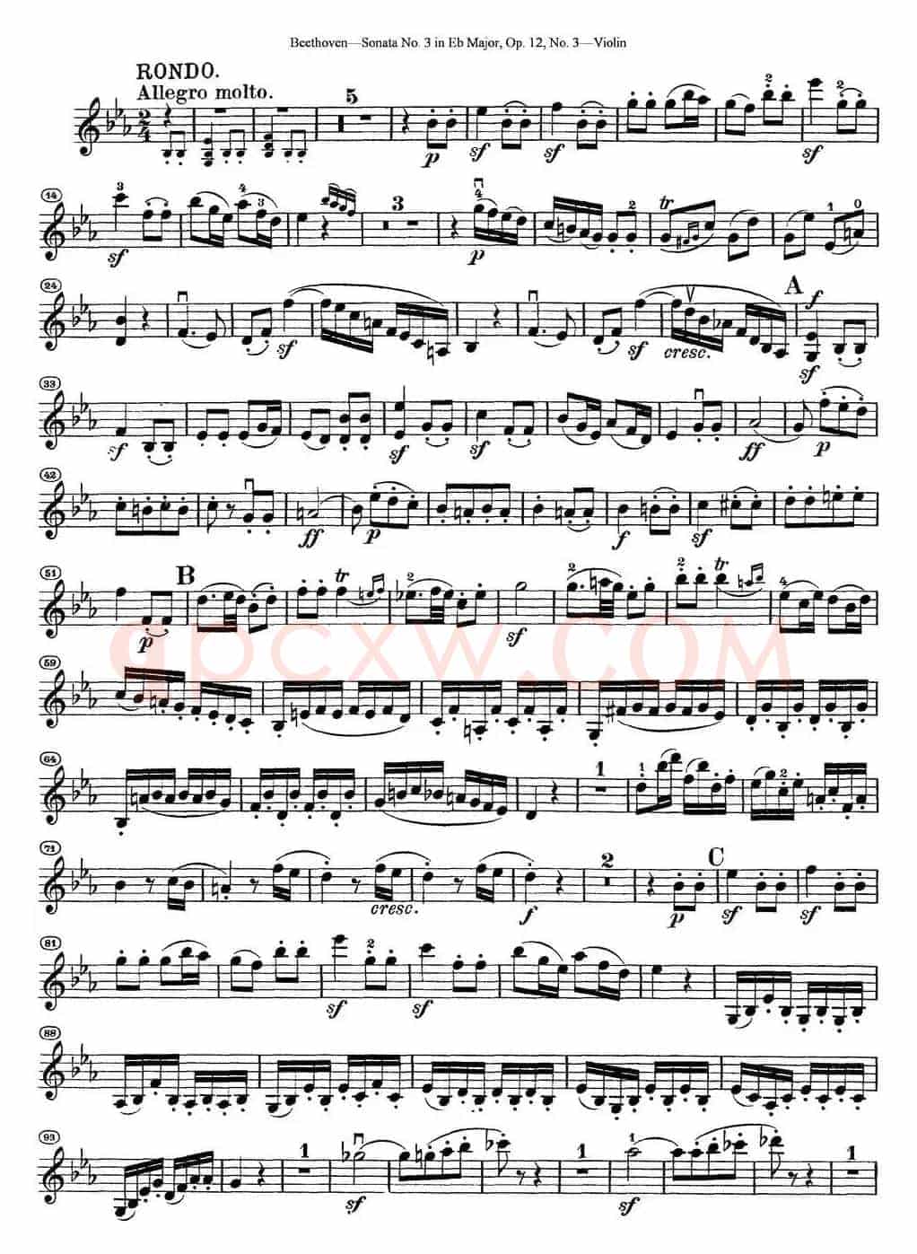 Violin Sonata No.3 in Eb Major Op.12 No.3