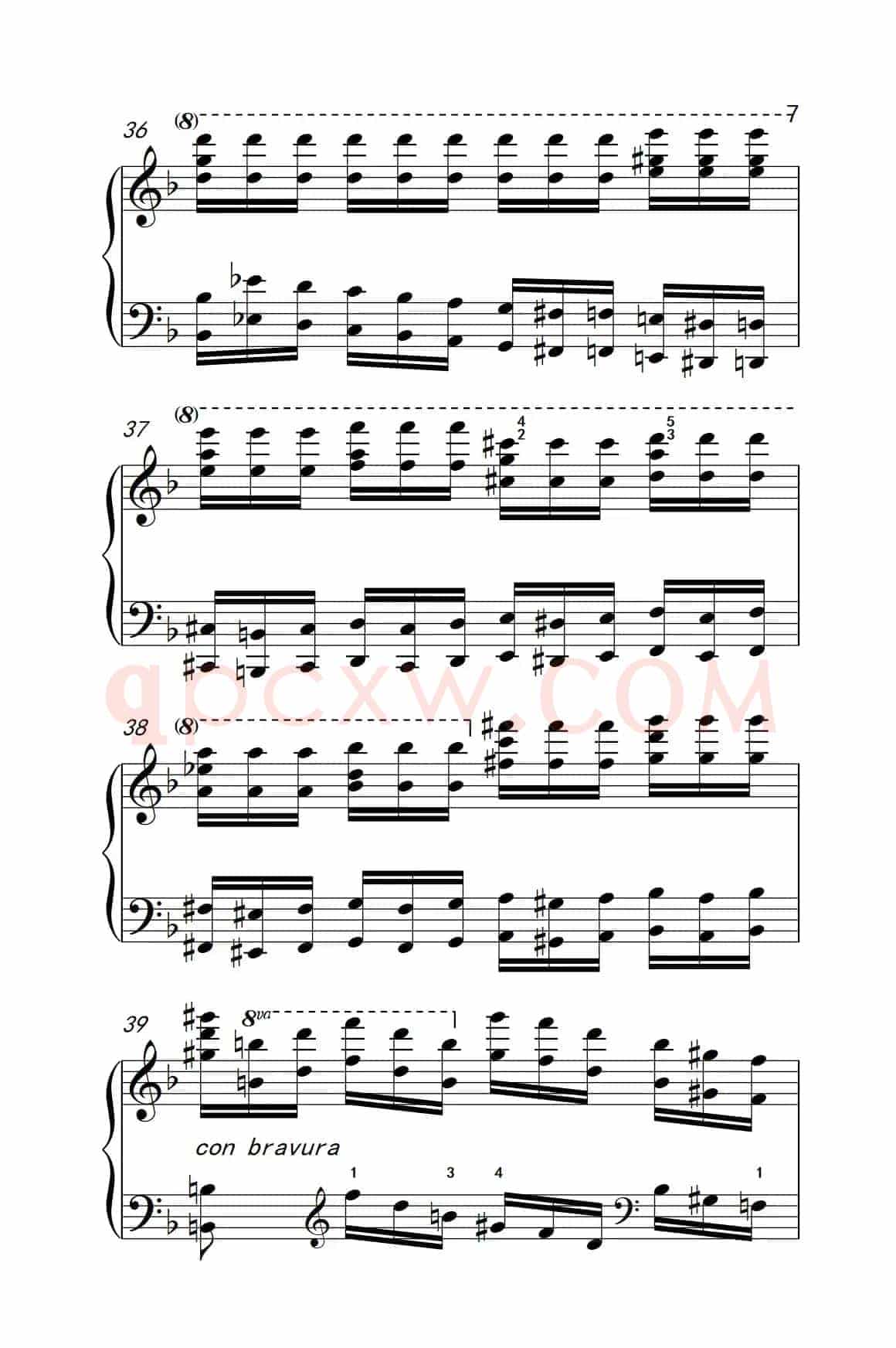 莫什科夫斯基 钢琴练习曲（第九首）