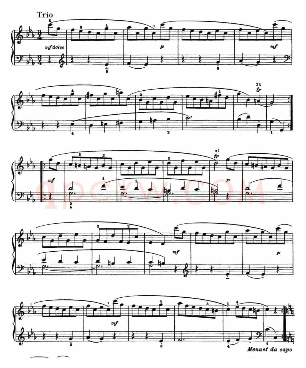 海顿 钢琴奏鸣曲 Hob XVI 3 Divertimento C major