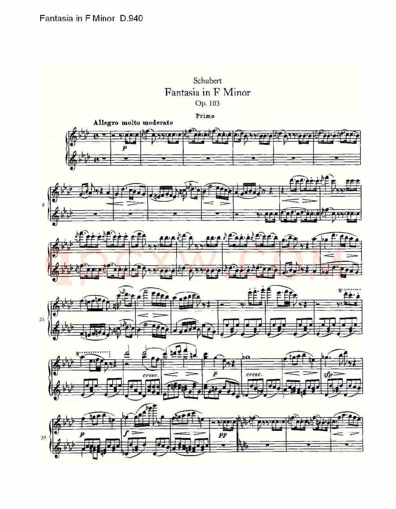Fantasia in F Minor D.940（F小调幻想曲D.940）
