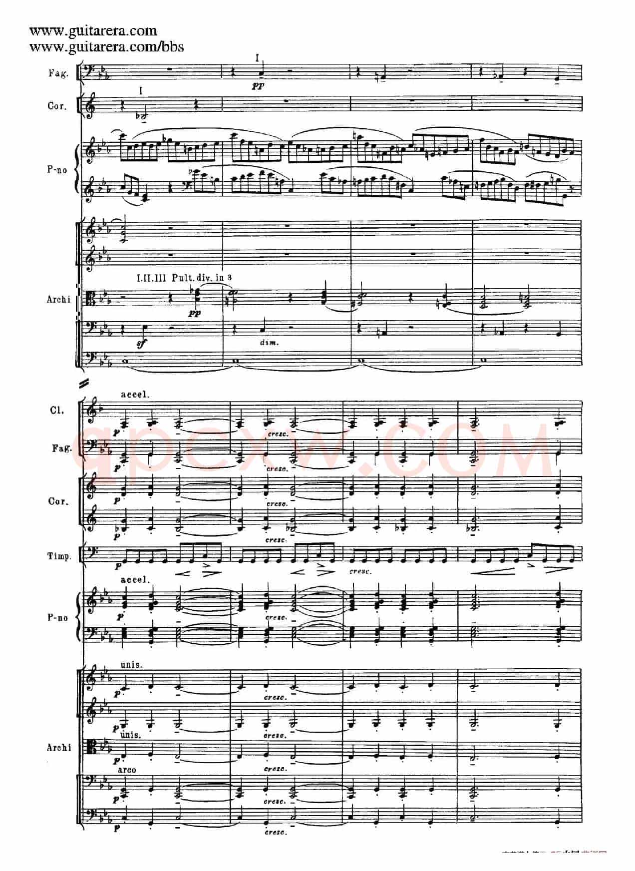 c小调第二钢琴协奏曲 Op.18（第一乐章总谱·P1——9）