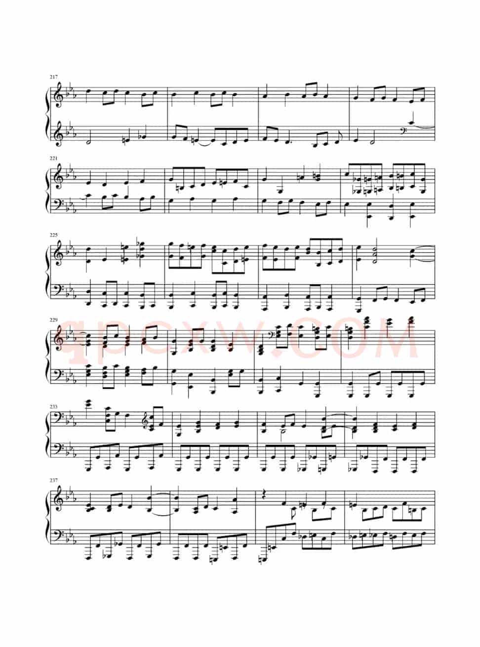 c小调第二钢琴协奏曲第三乐章独奏版