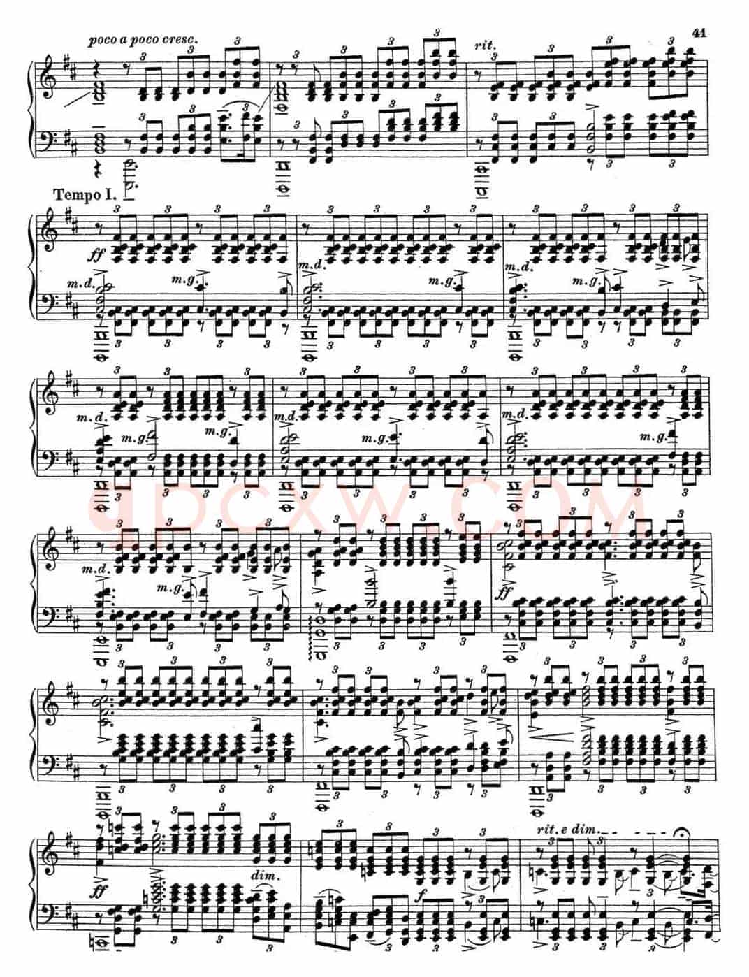 拉赫玛尼诺夫 钢琴前奏曲21 B小调 Op.32 No.10