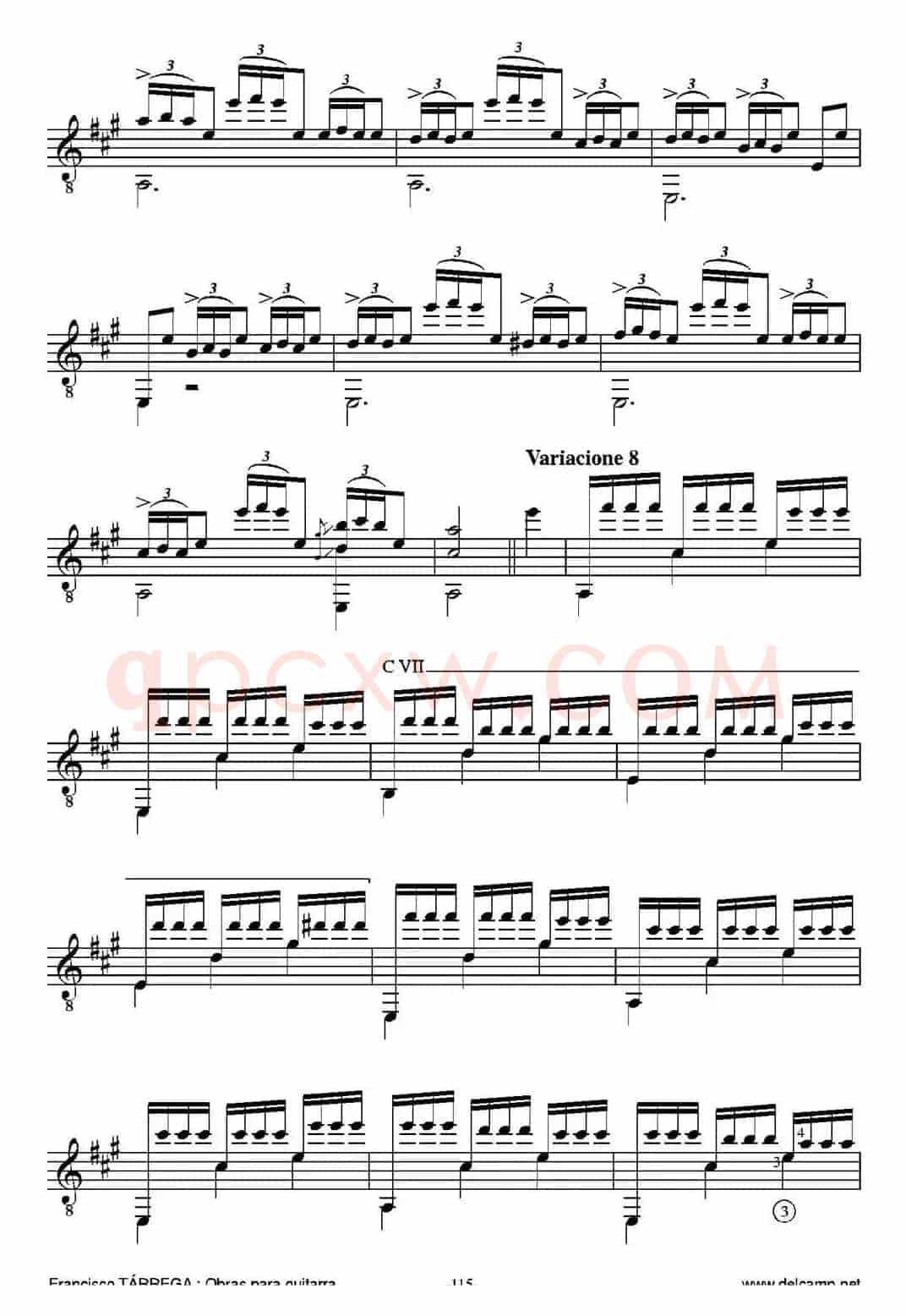 EL CARNAVAL DE VENECIA(Grande variaciones sobre un tema de Niccolo Paganini)(古典吉他)