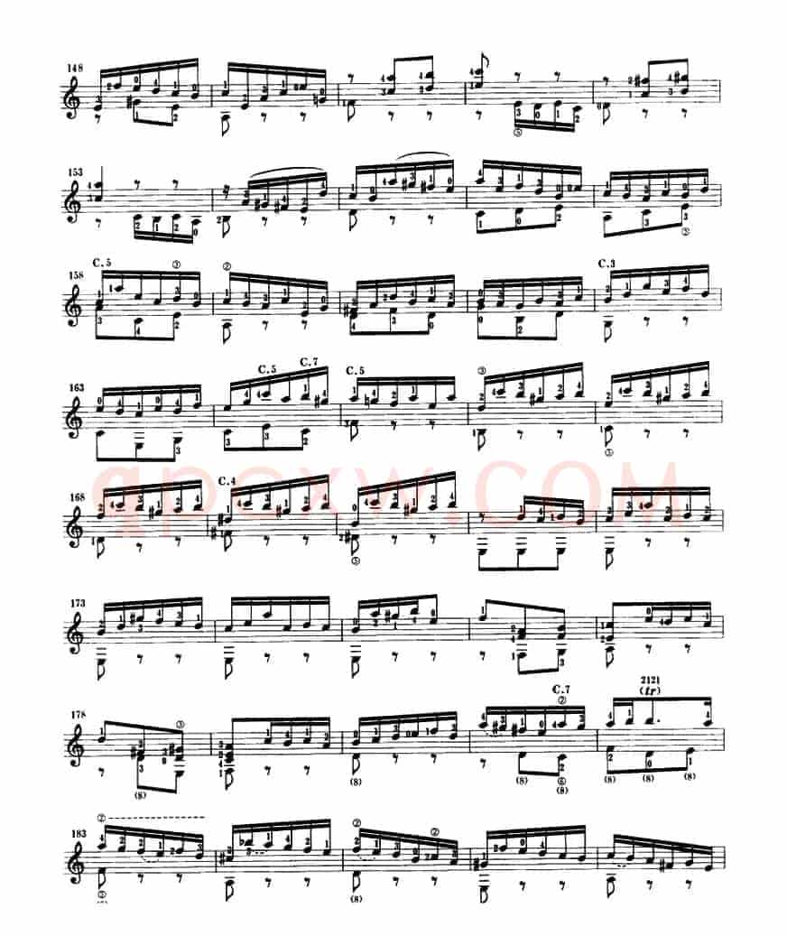 第三鲁特琴组曲（古典吉他）