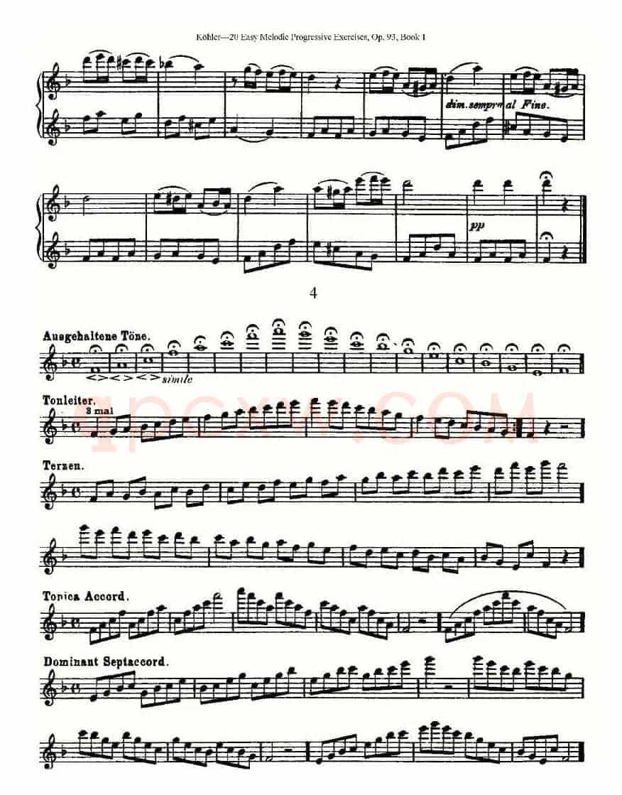 柯勒练习曲作品93号（一）