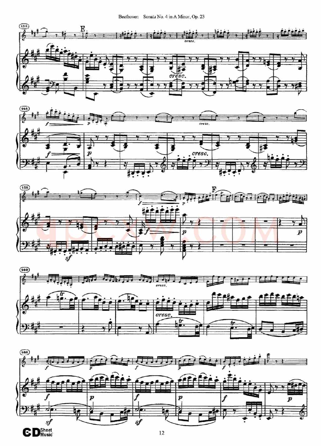 A小调第四小提琴奏鸣曲（Sonata No.4 in A Minor Op.23）（小提琴+钢琴伴奏）