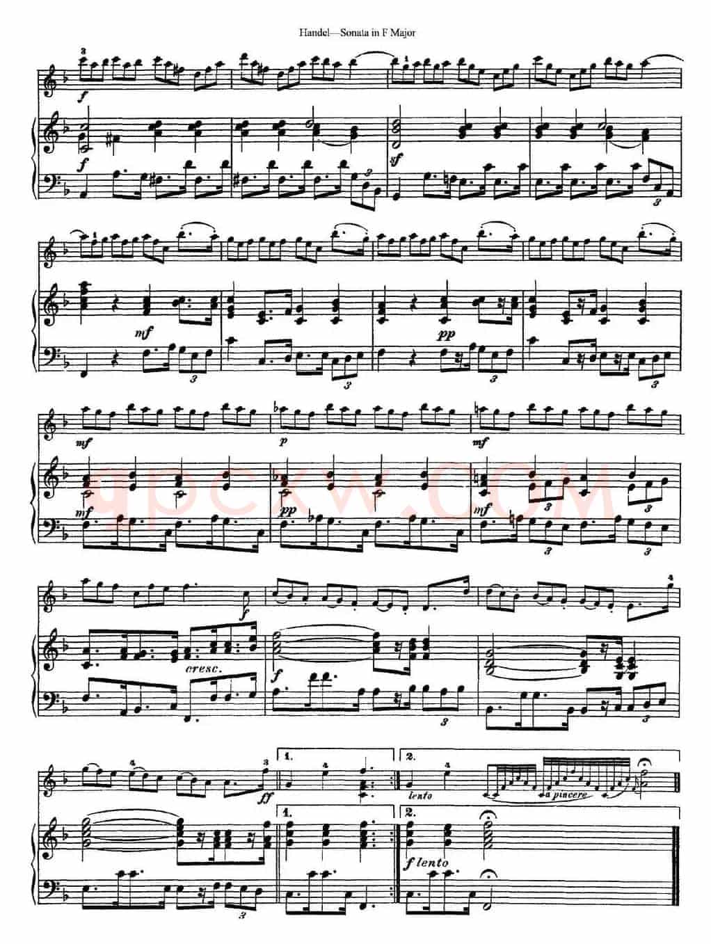 Violin Sonata No.3 in F major（小提琴+钢琴伴奏）