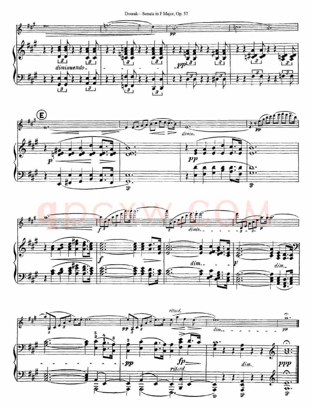Violin Sonata Op.57（小提琴+钢琴伴奏）