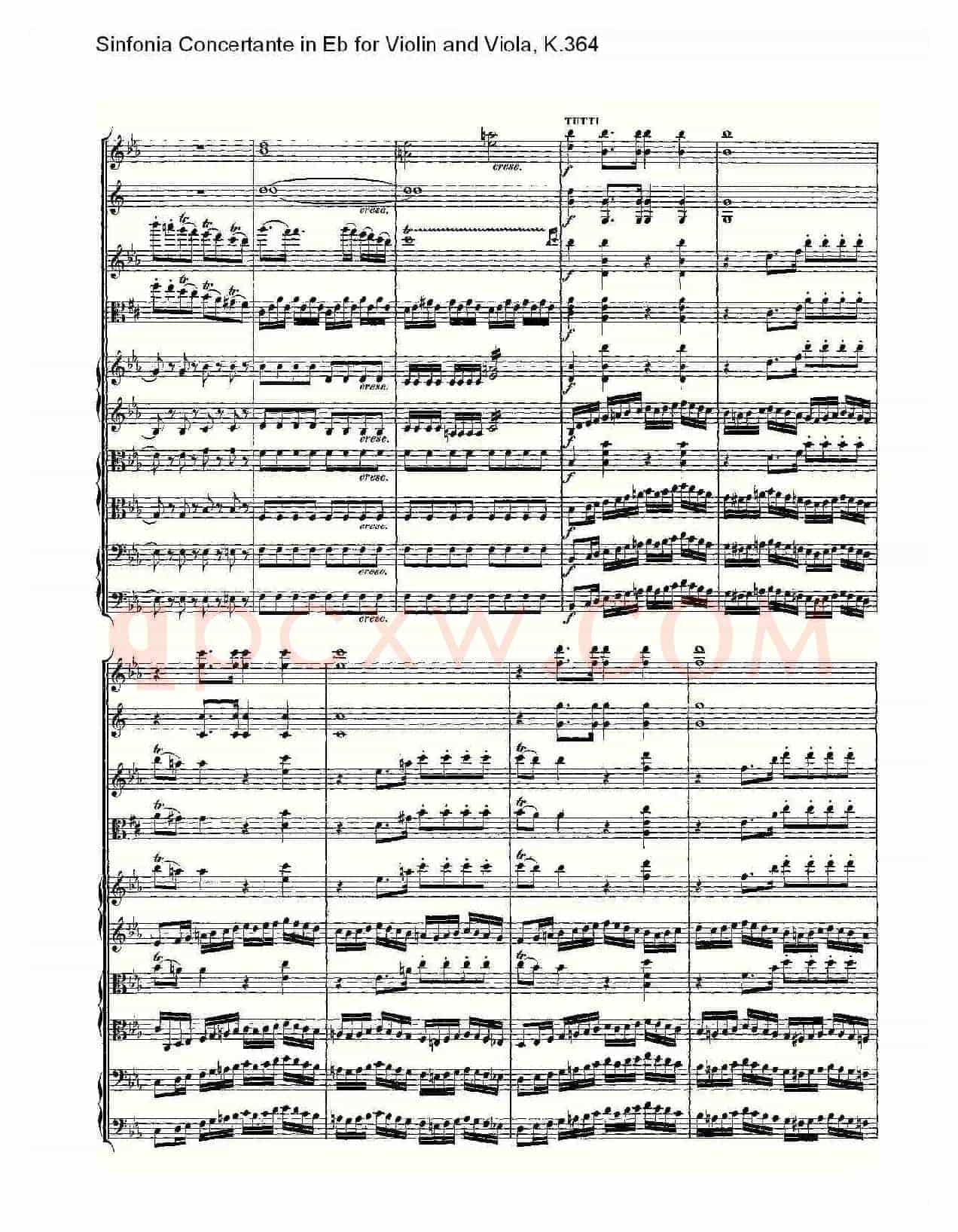 Eb调小提琴与中提琴炫技序曲, K.364(一)