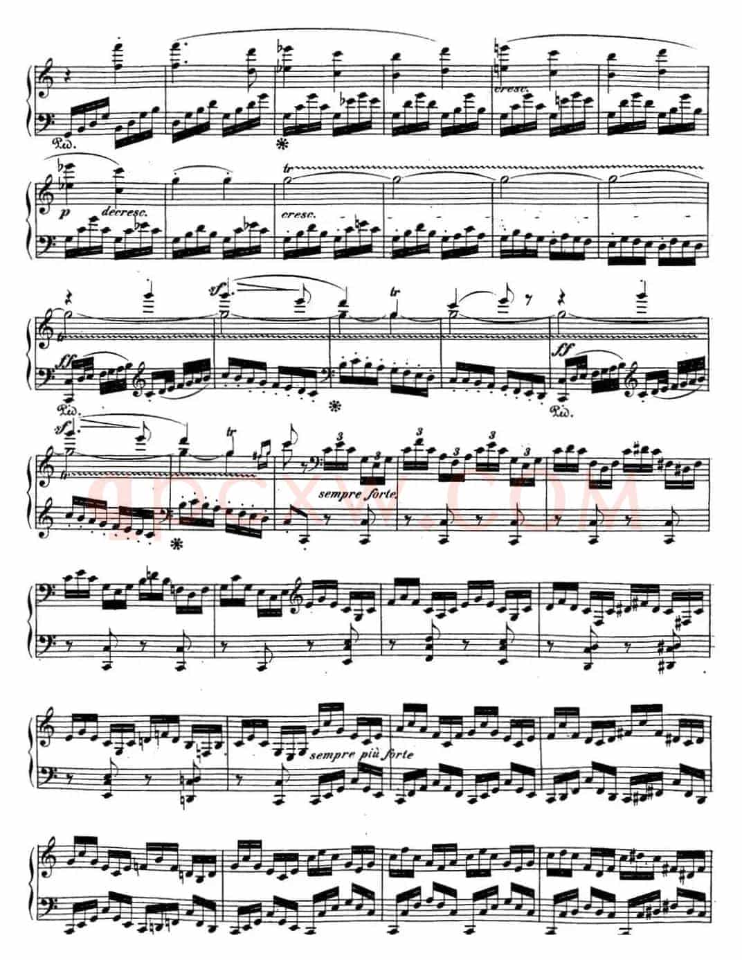 贝多芬钢琴奏鸣曲21 黎明（华尔斯坦） C大调 Op.53 C major