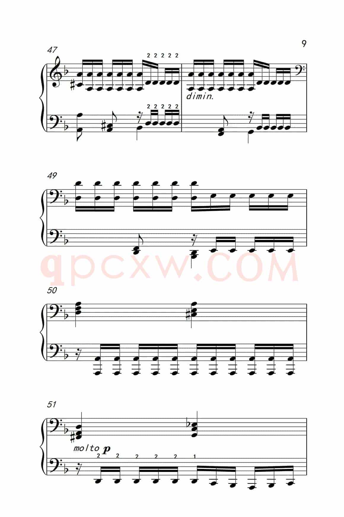 莫什科夫斯基 钢琴练习曲（第九首）