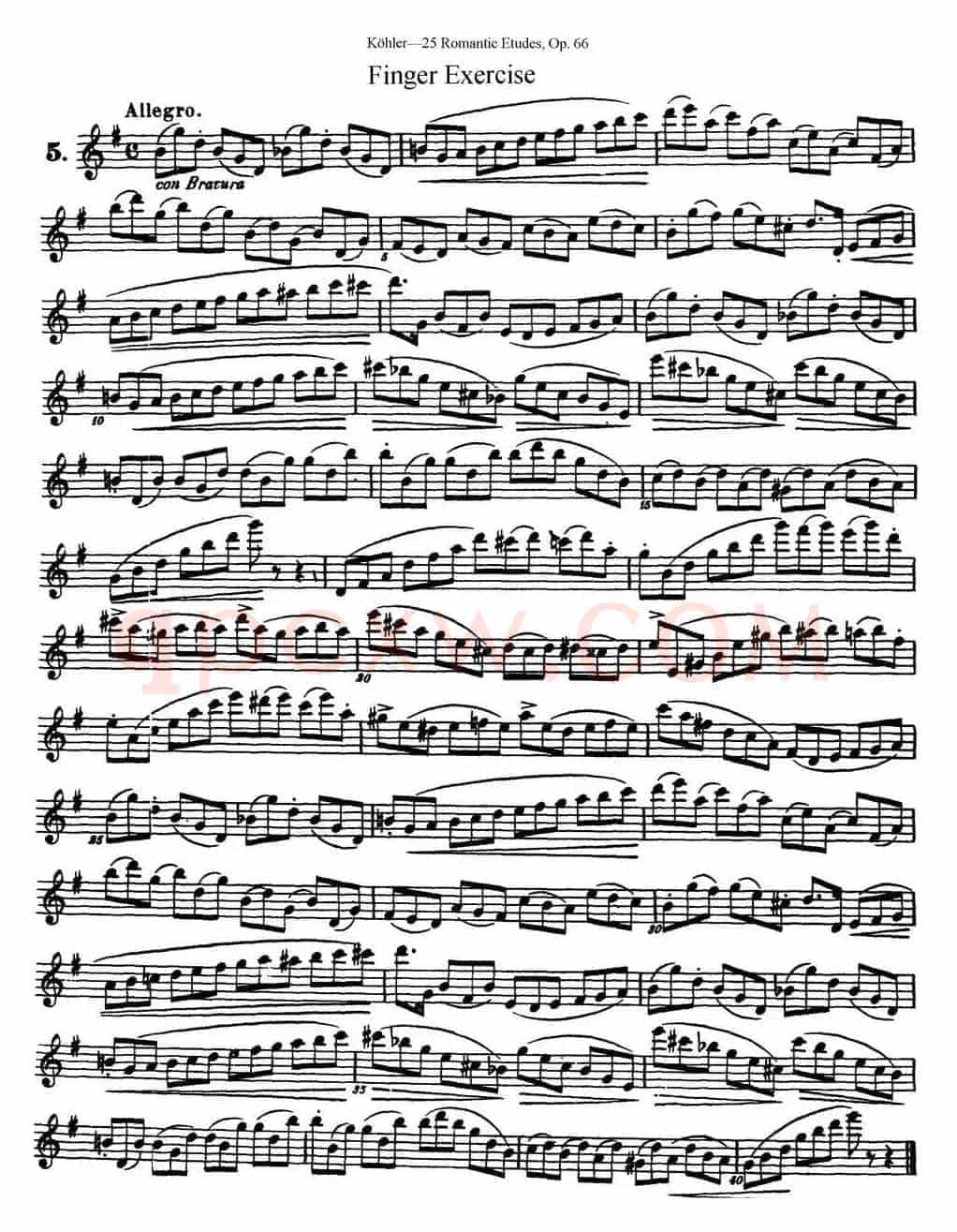 25首浪漫练习曲作品66号（NO.5）