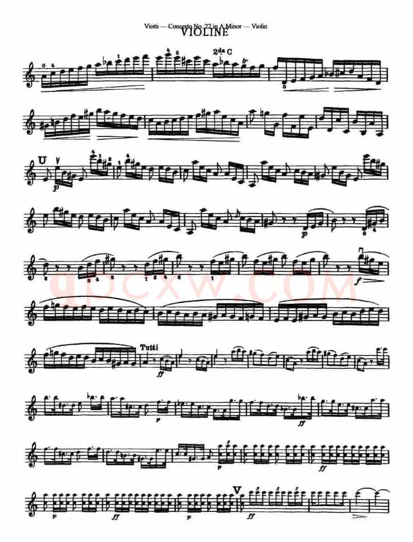 维奥蒂VIOTTI《Concerto No.22 in A Minor》（II.)小提琴）