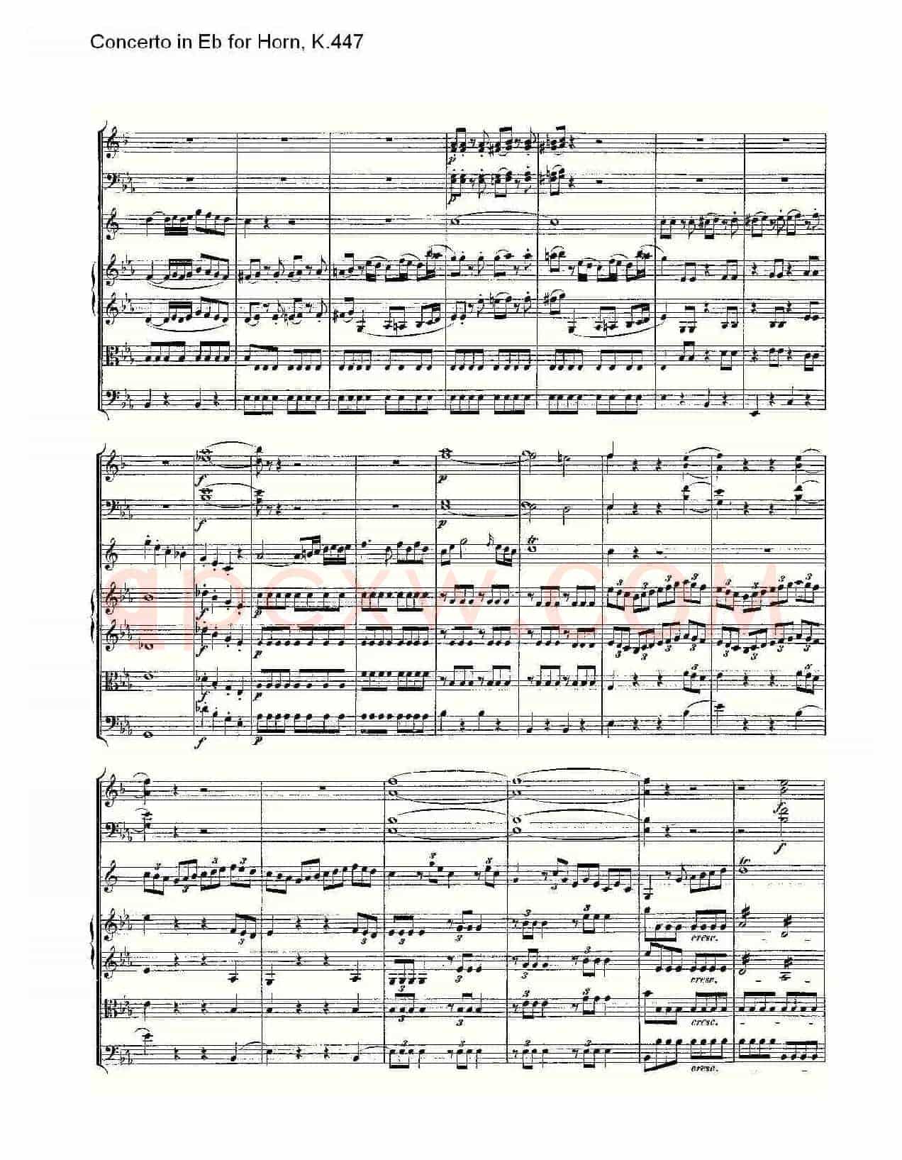Concerto in Eb for Horn, K.447(Eb调法国号协奏曲, K.447)
