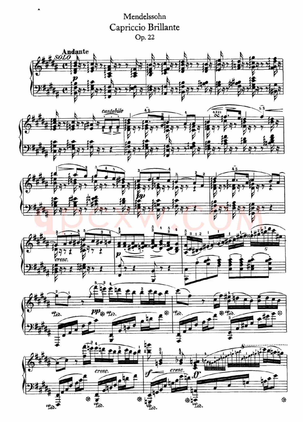 Capriccio Brillante in B Major Op.22(B大调华丽随想曲·钢琴独奏)