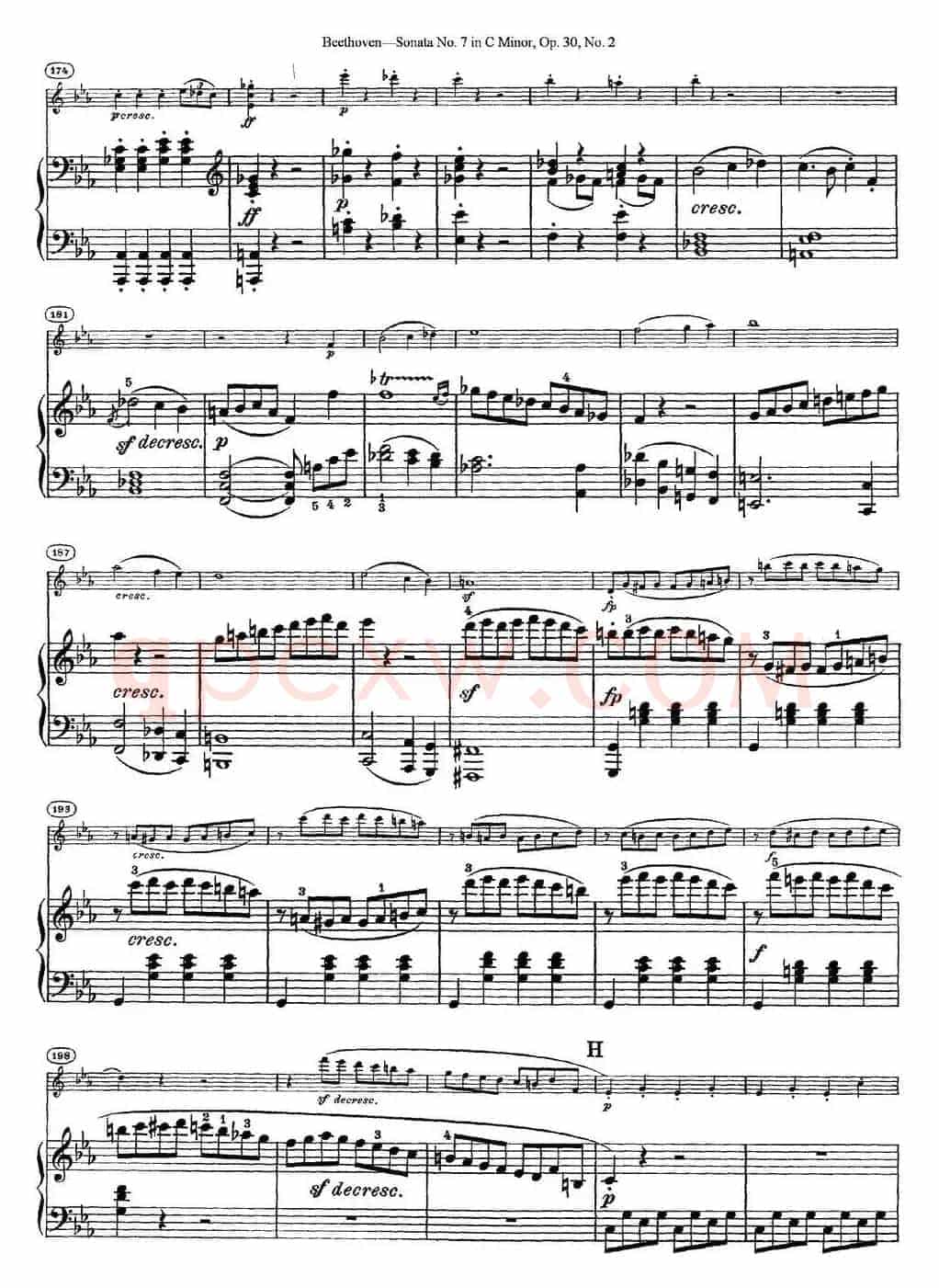 Violin Sonata No.7 in C Minor Op.30 No.2（小提琴+钢琴伴奏）