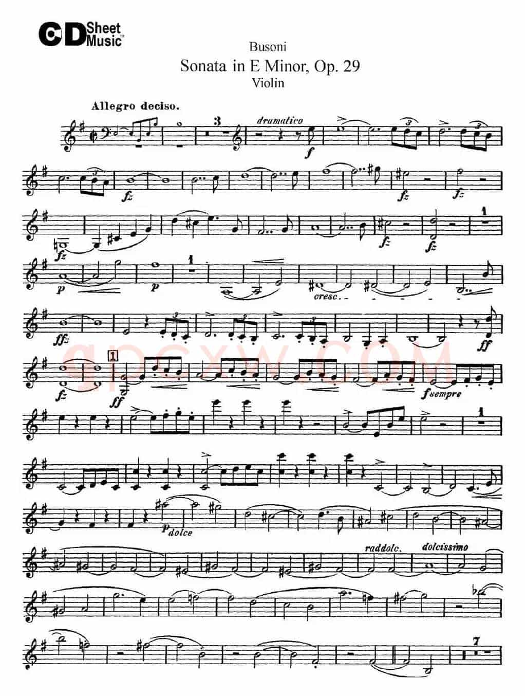 Violin Sonata No.1 in E Minor Op.29