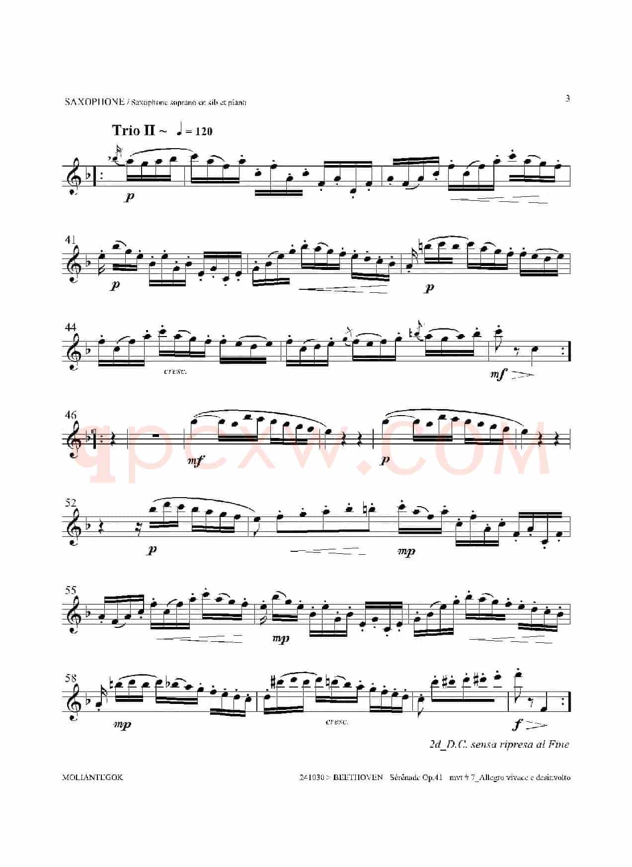 小夜曲 Op.41（高音萨克斯）