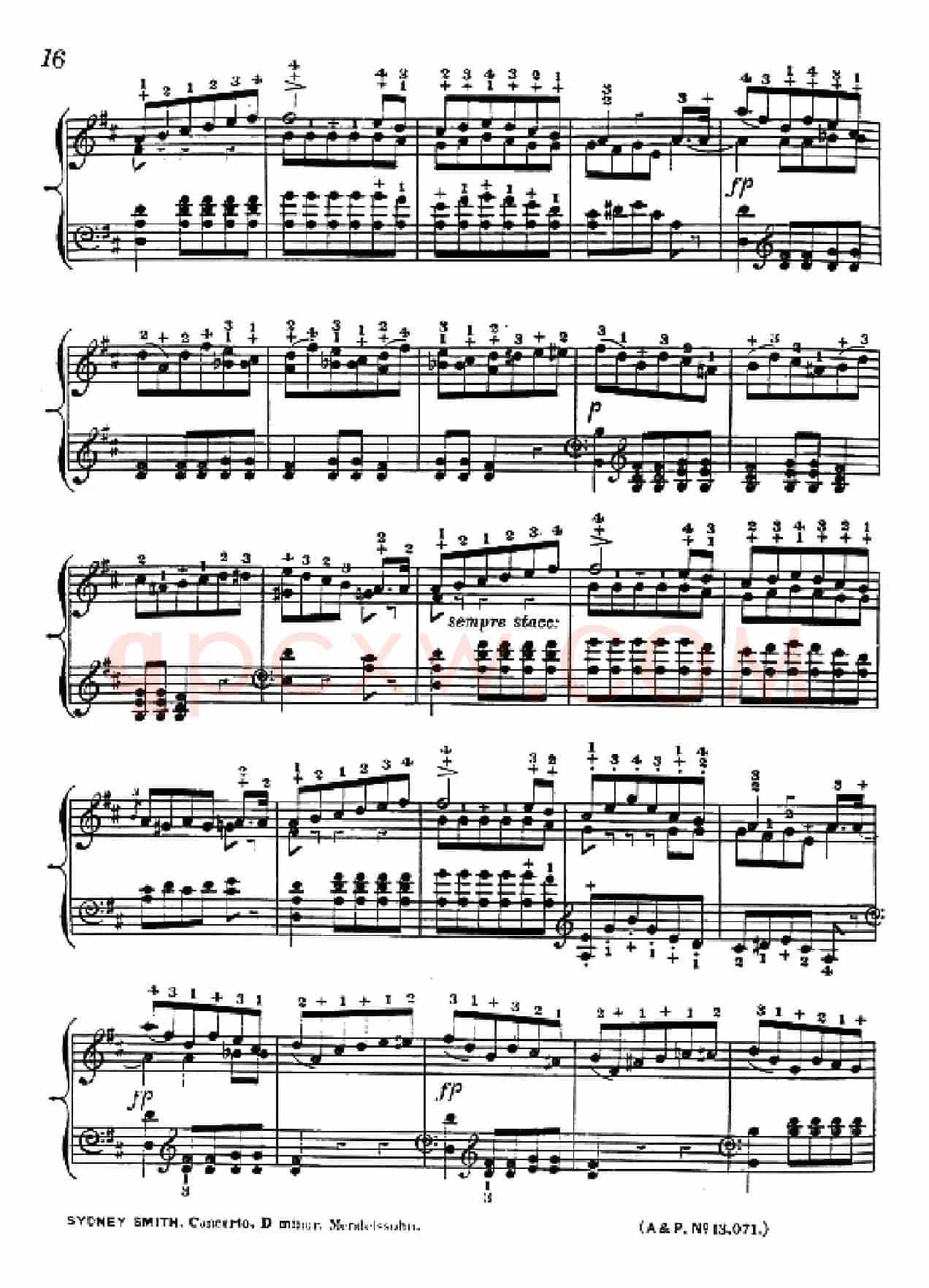 d小调第二钢琴协奏曲(钢琴独奏版)