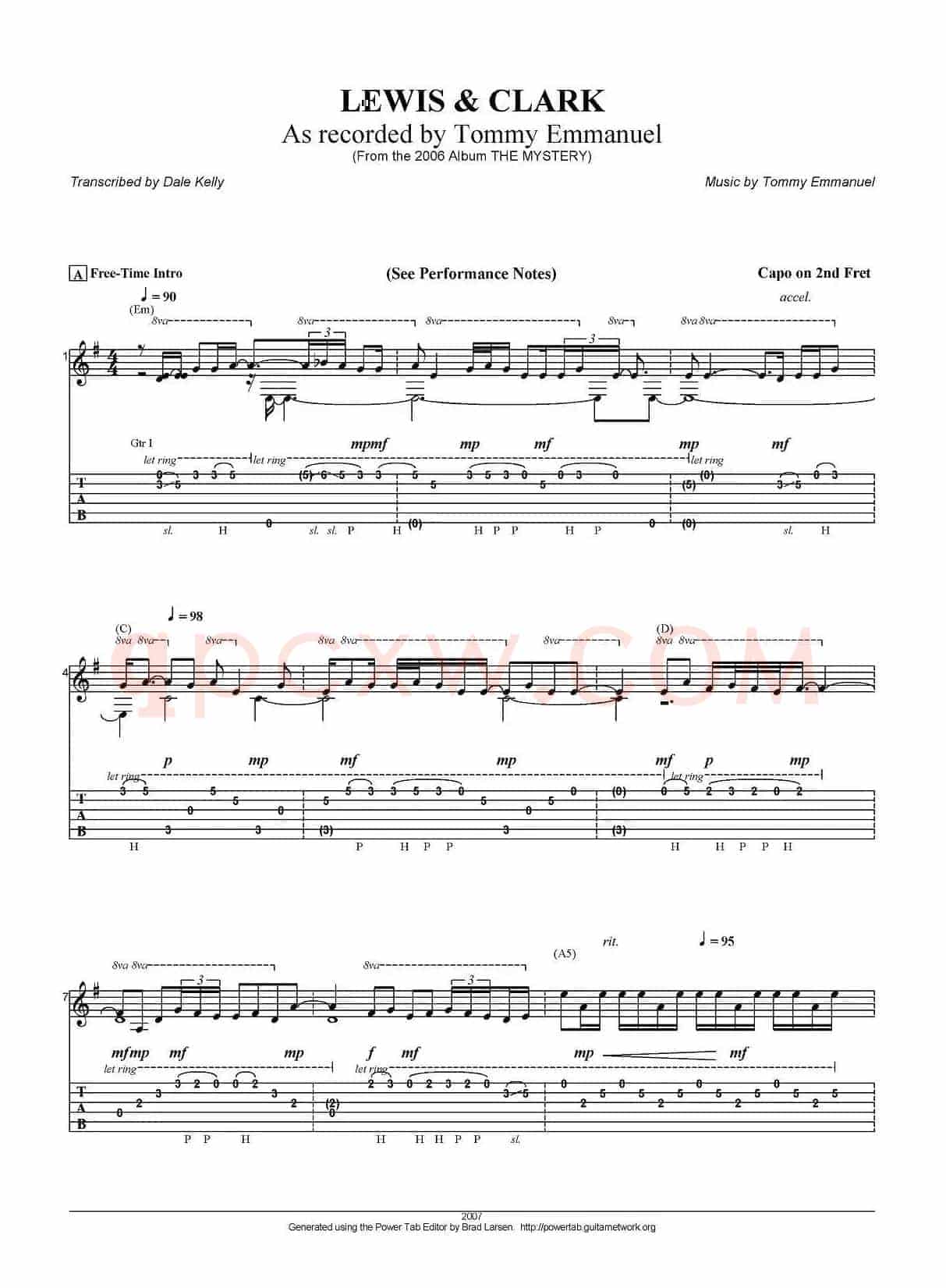 tommy emmanuel：lewis and clark（指弹吉他）