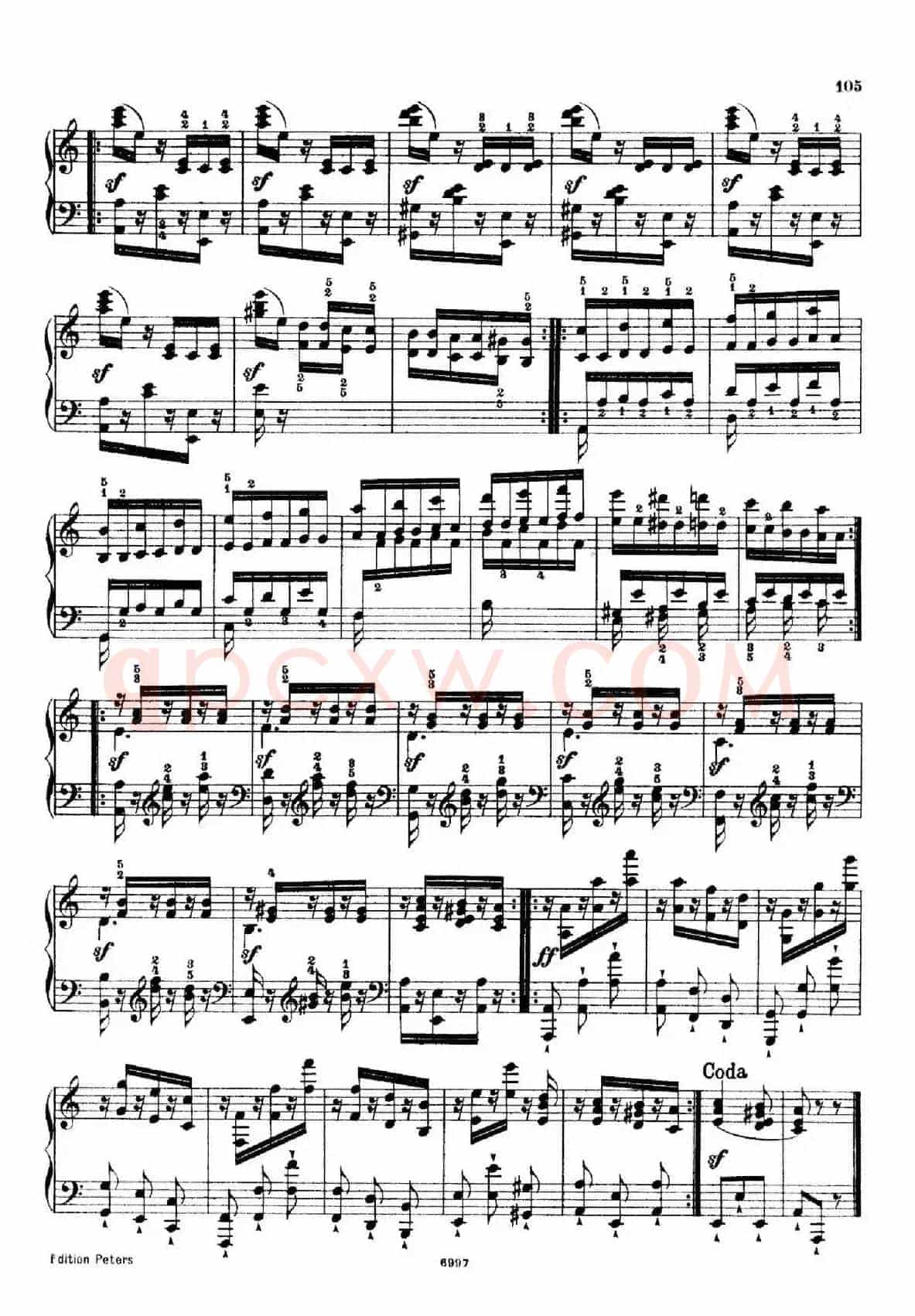 School of the Virtuoso Op.365(60首钢琴高级练习曲·45)