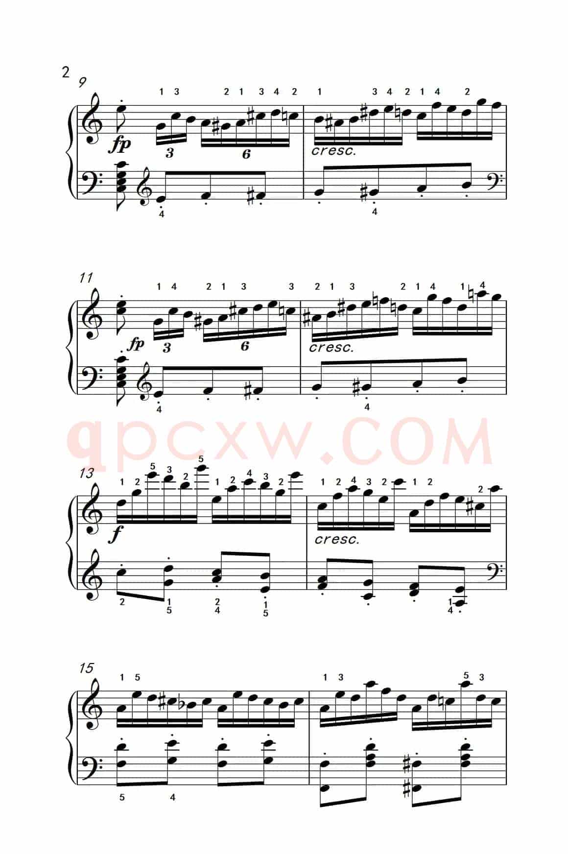 第八级1.练习曲 Op.740 No.16（中央音乐学院 钢琴（业余）考级教程 7-9级）