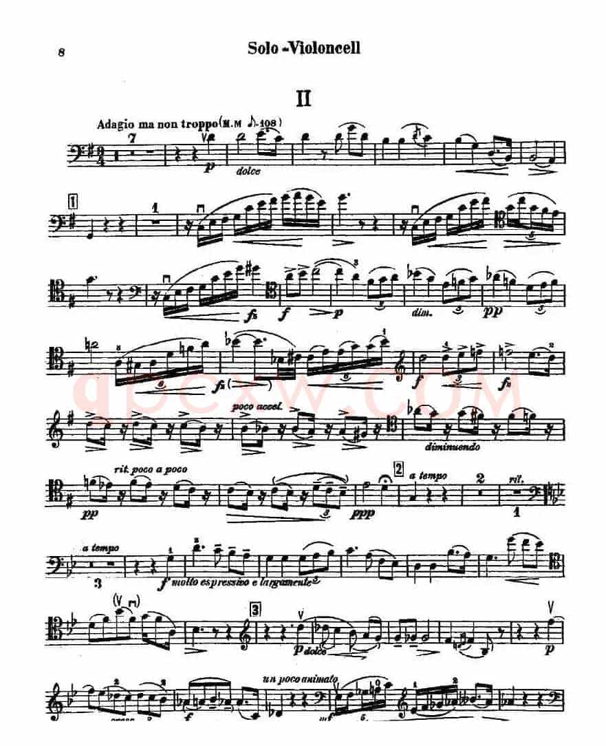 CELLO CONCERTO in B minor（大提琴）