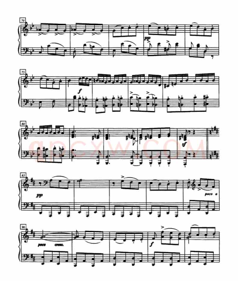 加洛普即兴曲（四手联弹、第二钢琴）