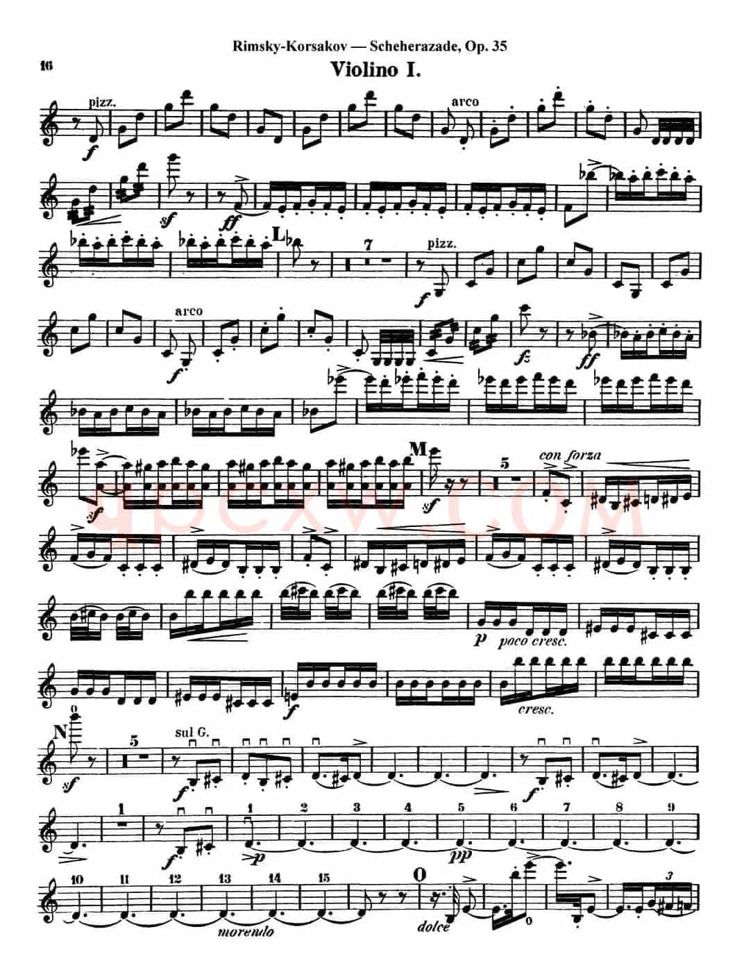 Scheherazade(Ⅳ)Op.35(第一小提琴)