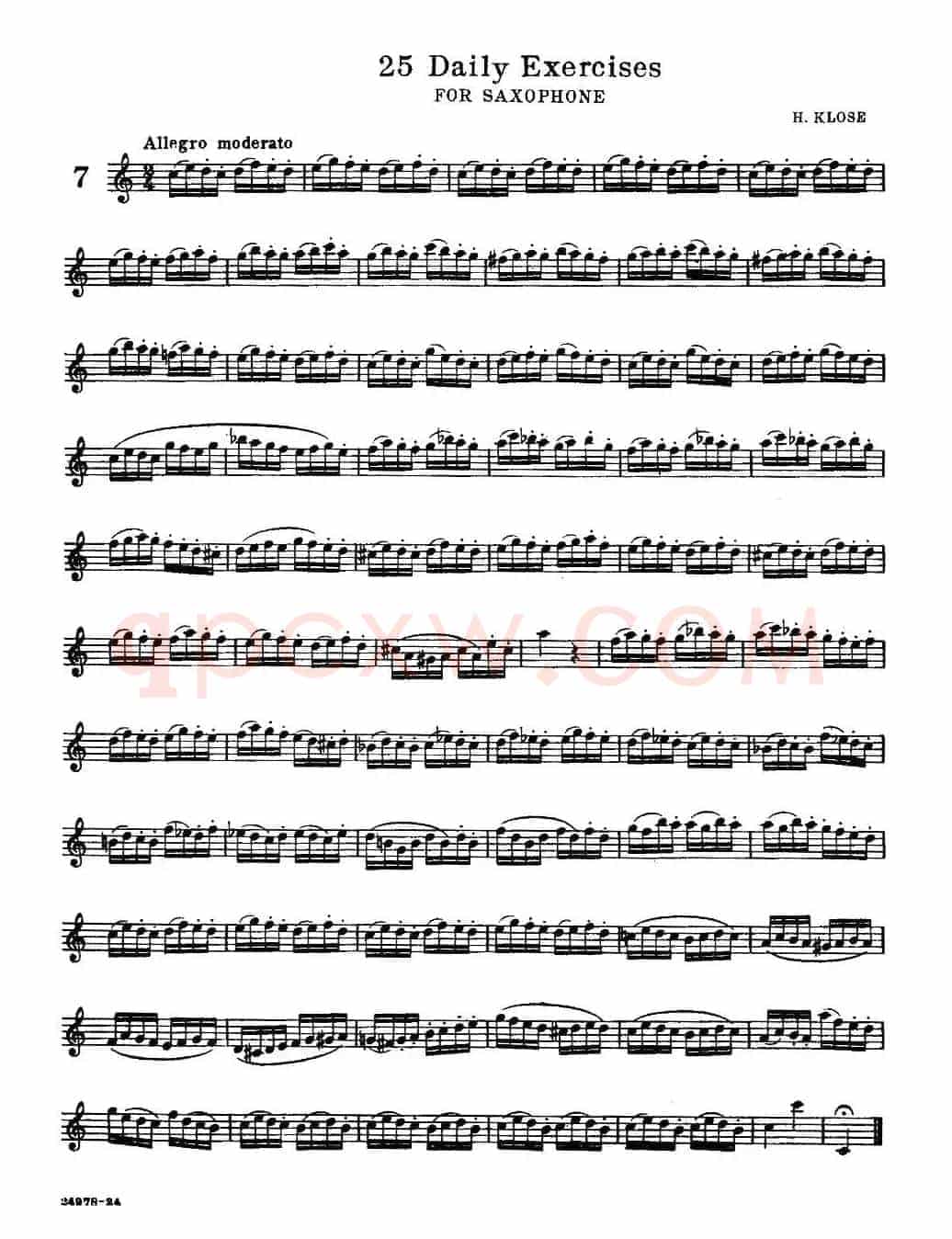 klose - 25首萨克斯练习曲（7）