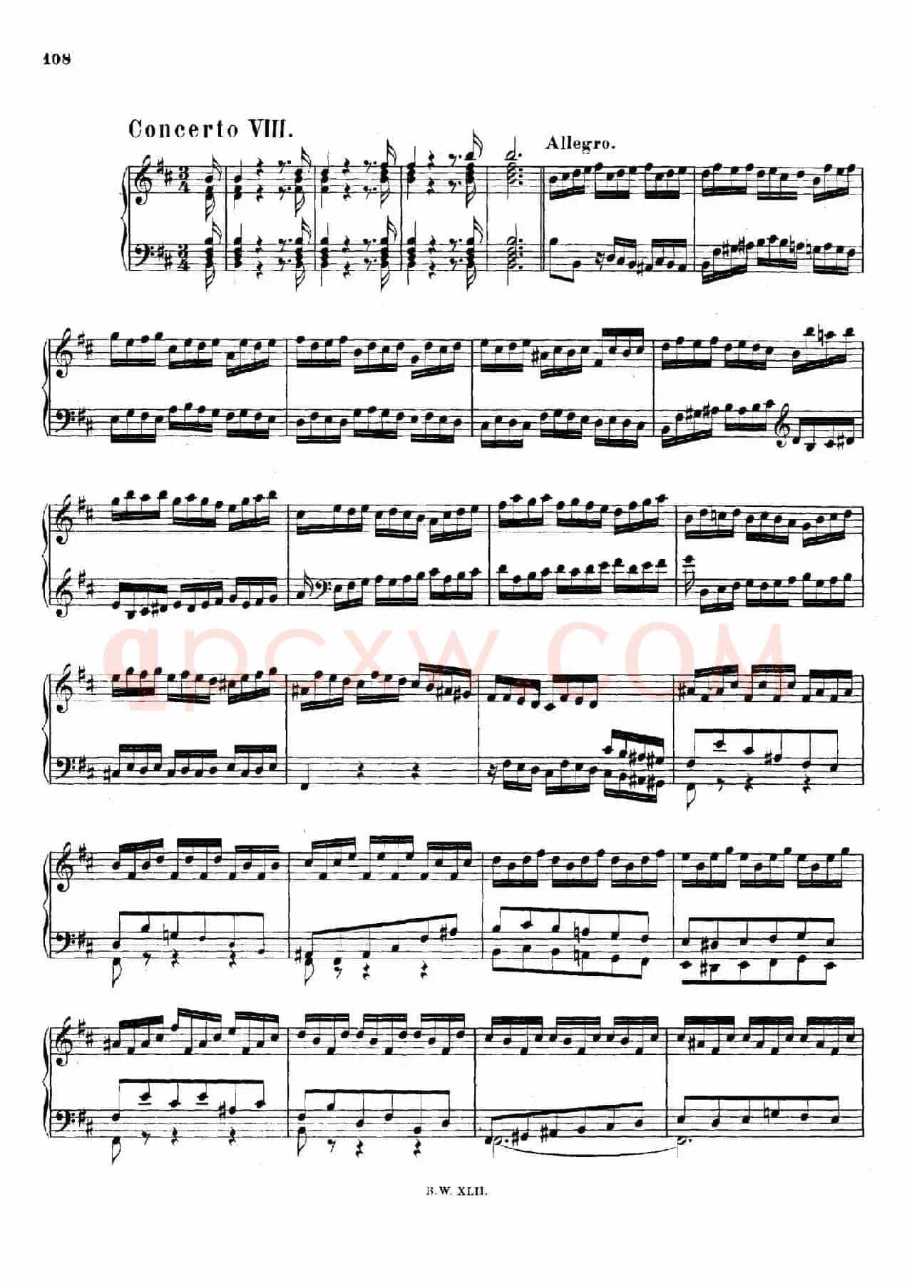 16 Concertos BWV 972-987(十六首为独奏古钢琴而作的协奏曲)(P41——50)