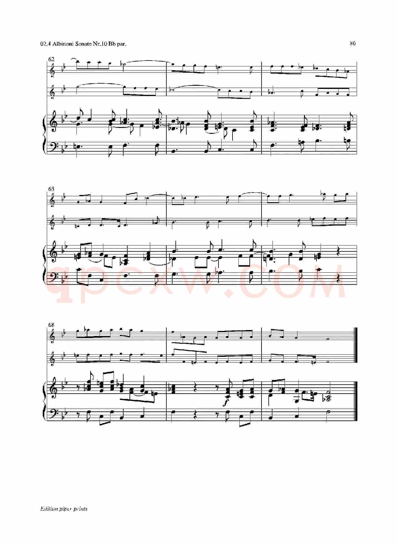 Sonate Nr.10（次中音萨克斯二重奏+管风琴）