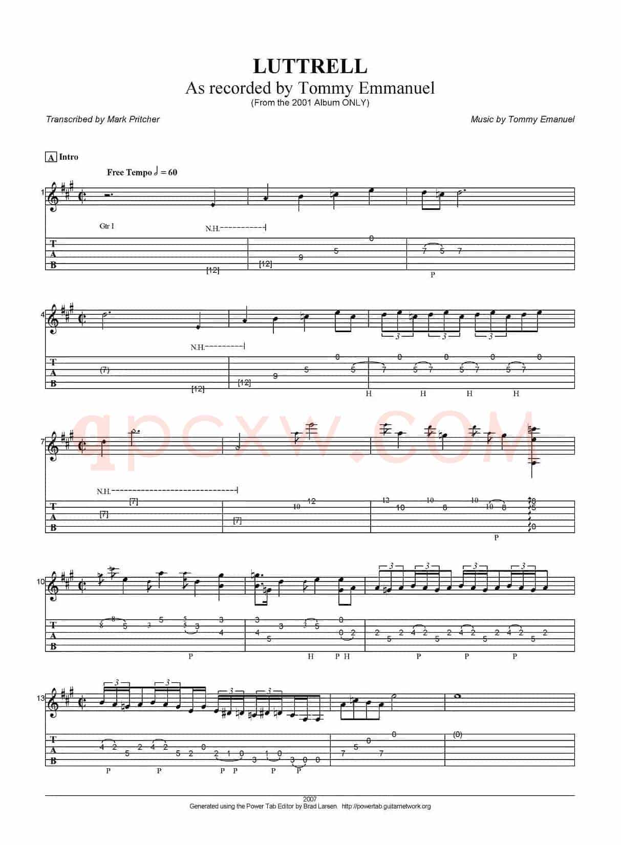 tommy emmanuel：luttrell（指弹吉他）