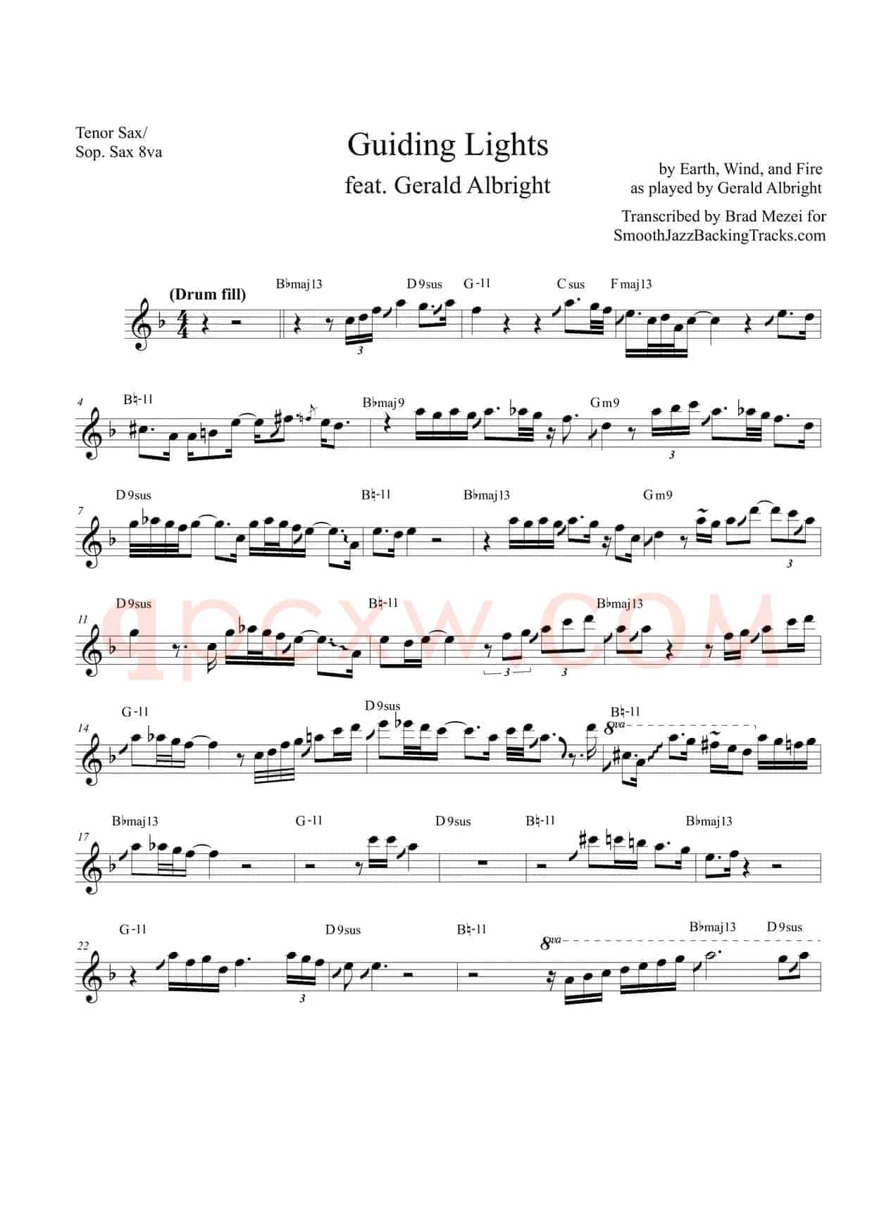 Guiding Lights（次中音萨克斯）