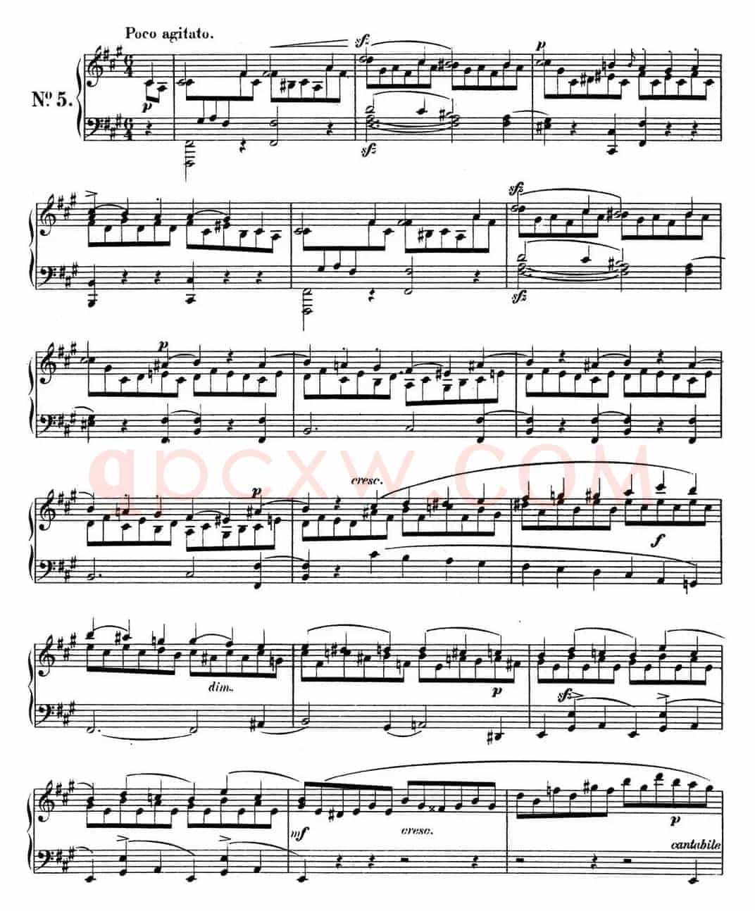 门德尔松无词歌Op.19（NO.5）