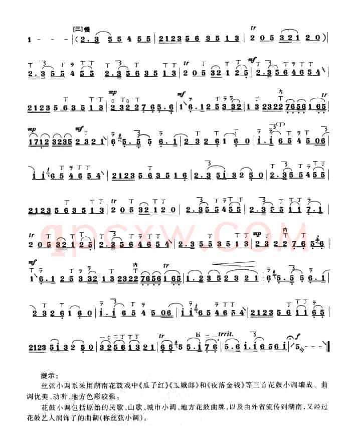 丝弦小调（中音板胡）