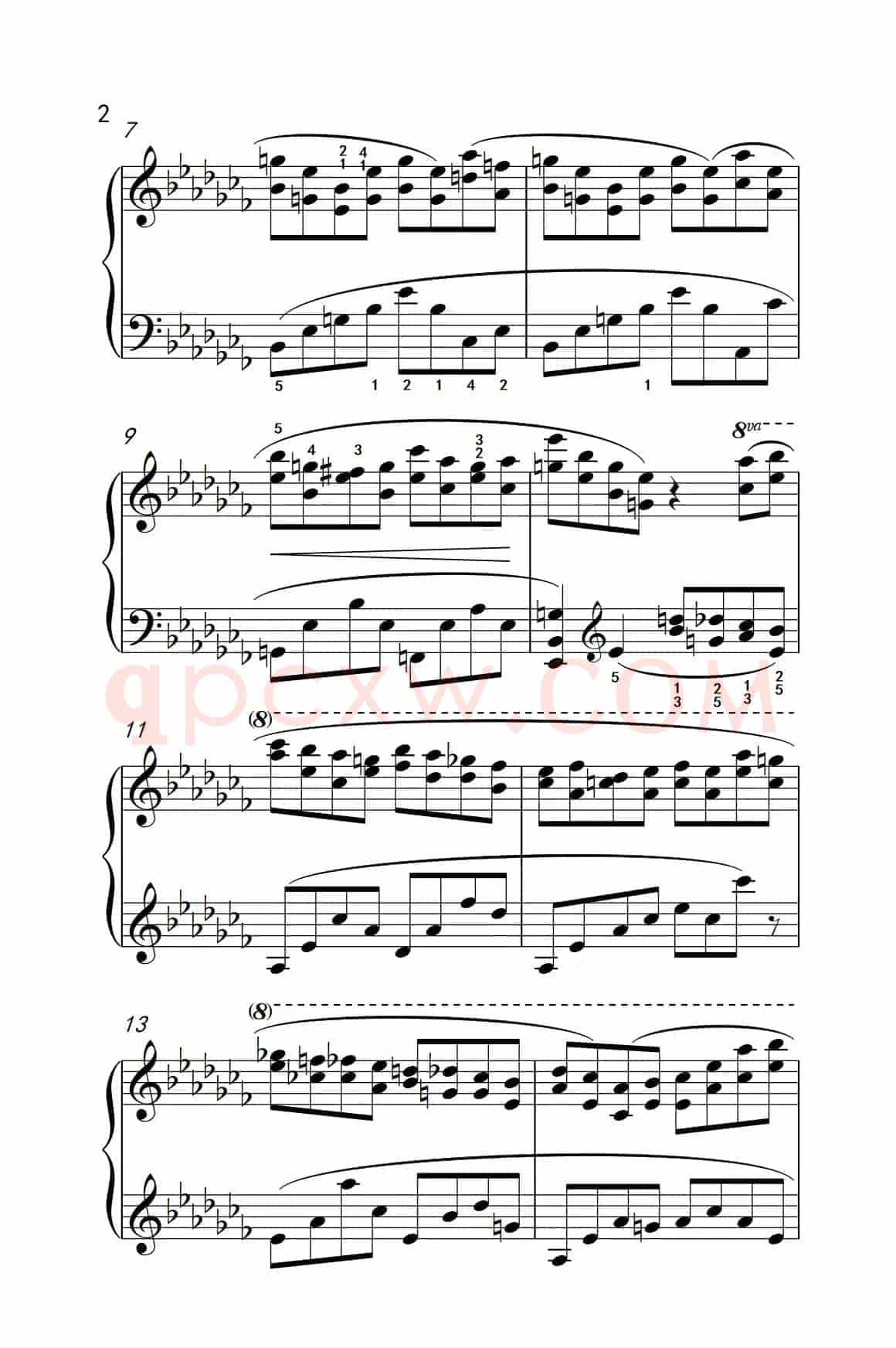 莫什科夫斯基 钢琴练习曲（第十三首）