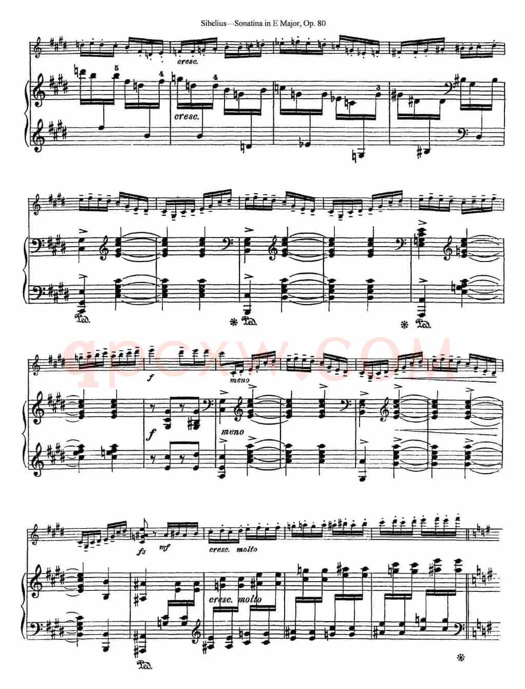 Violin Sonatina in E Major Op.80（小提琴+钢琴伴奏）