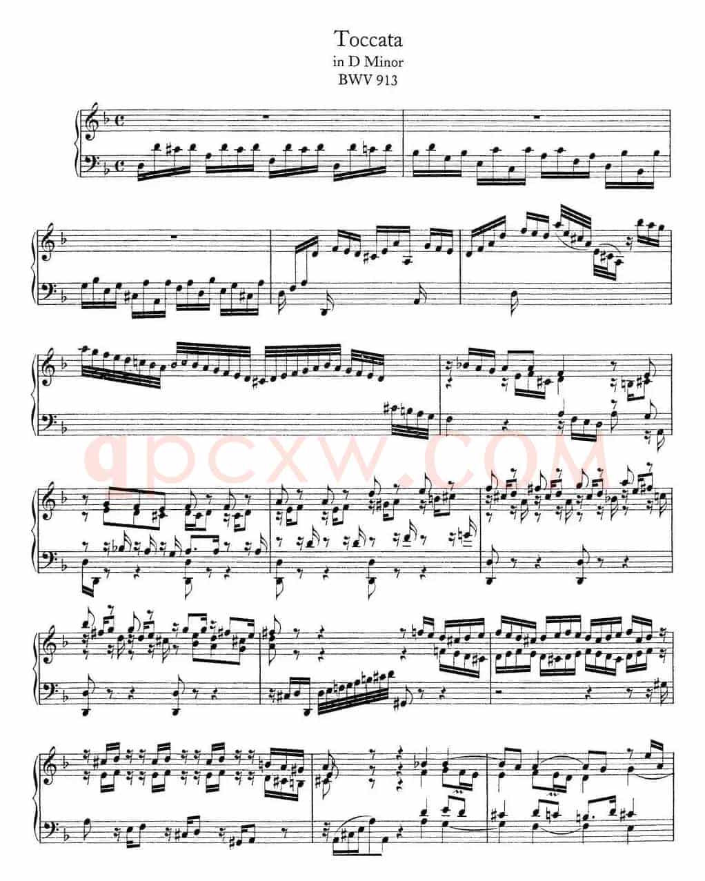Toccata Minor BWV 913(7首托卡塔·No.4 d小调)