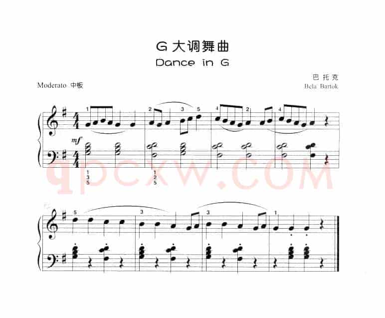 G大调舞曲（儿童古典钢琴小品）