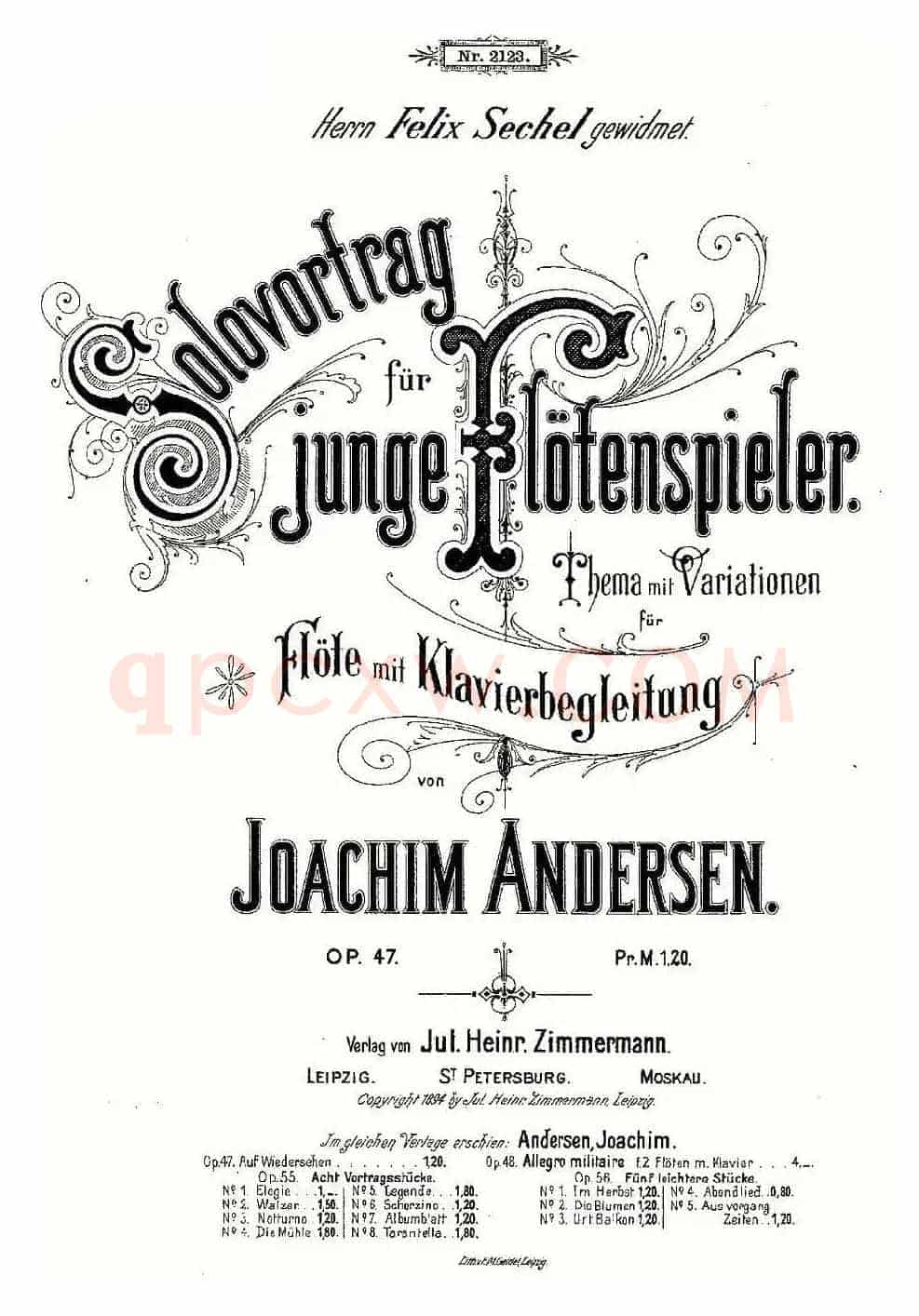 Solovortrag fur junge Flotenspieler.Op.47（长笛+钢琴伴奏）