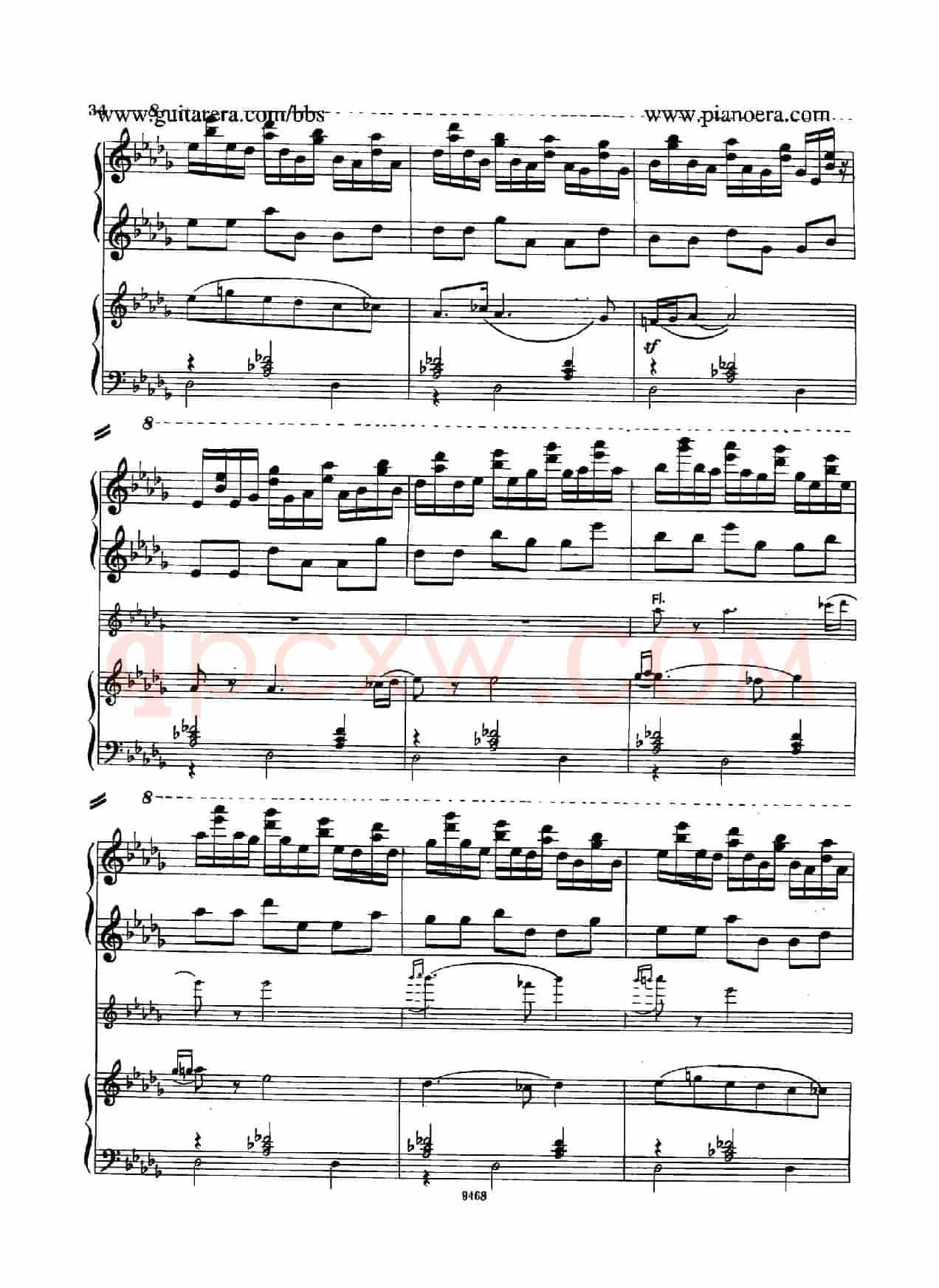 Piano Concerto in D-flat Major Op.37(降D大调钢琴协奏曲·Ⅰ·双钢琴)