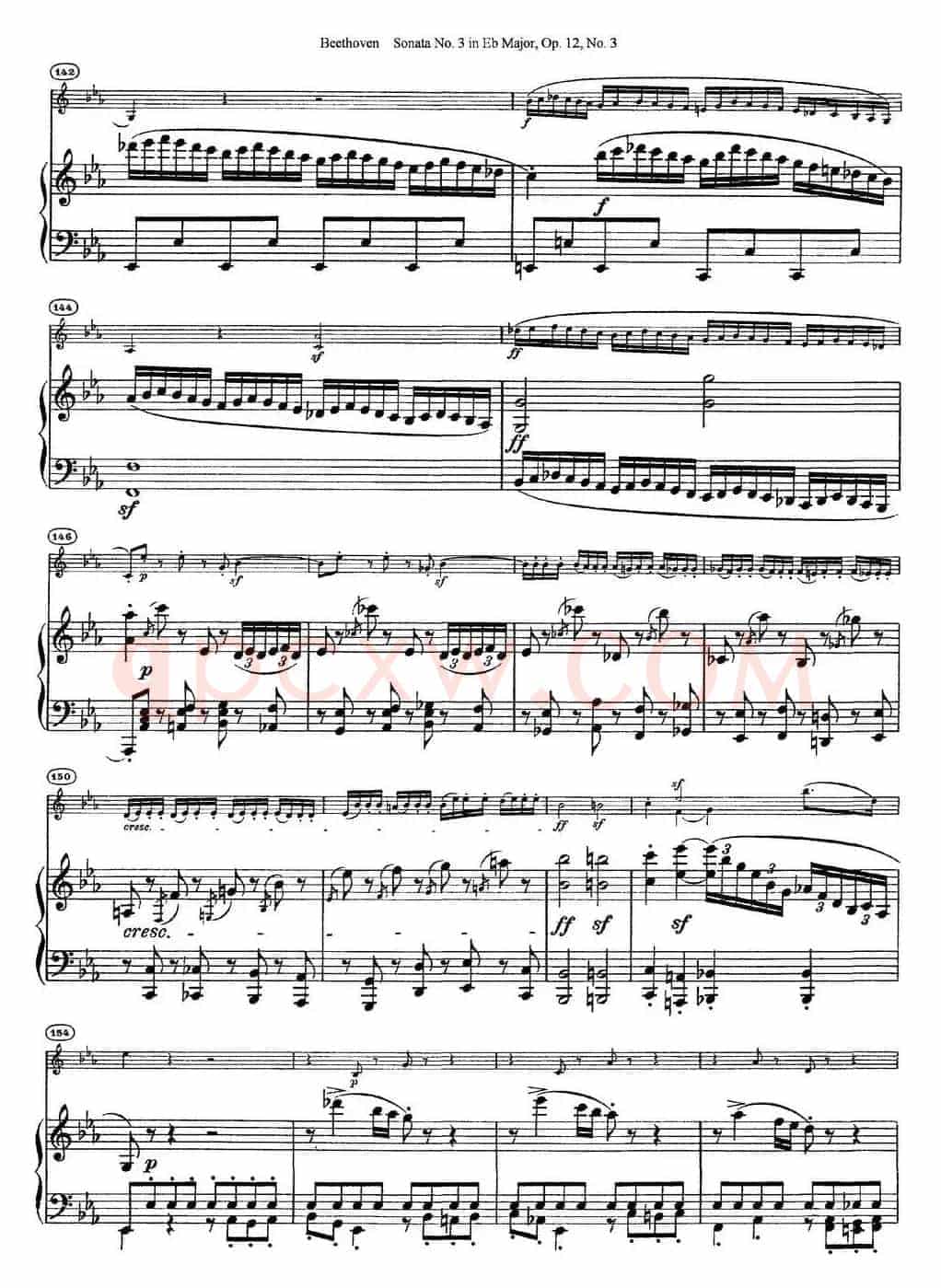 Violin Sonata No.3 in Eb Major Op.12 No.3（小提琴+钢琴伴奏）